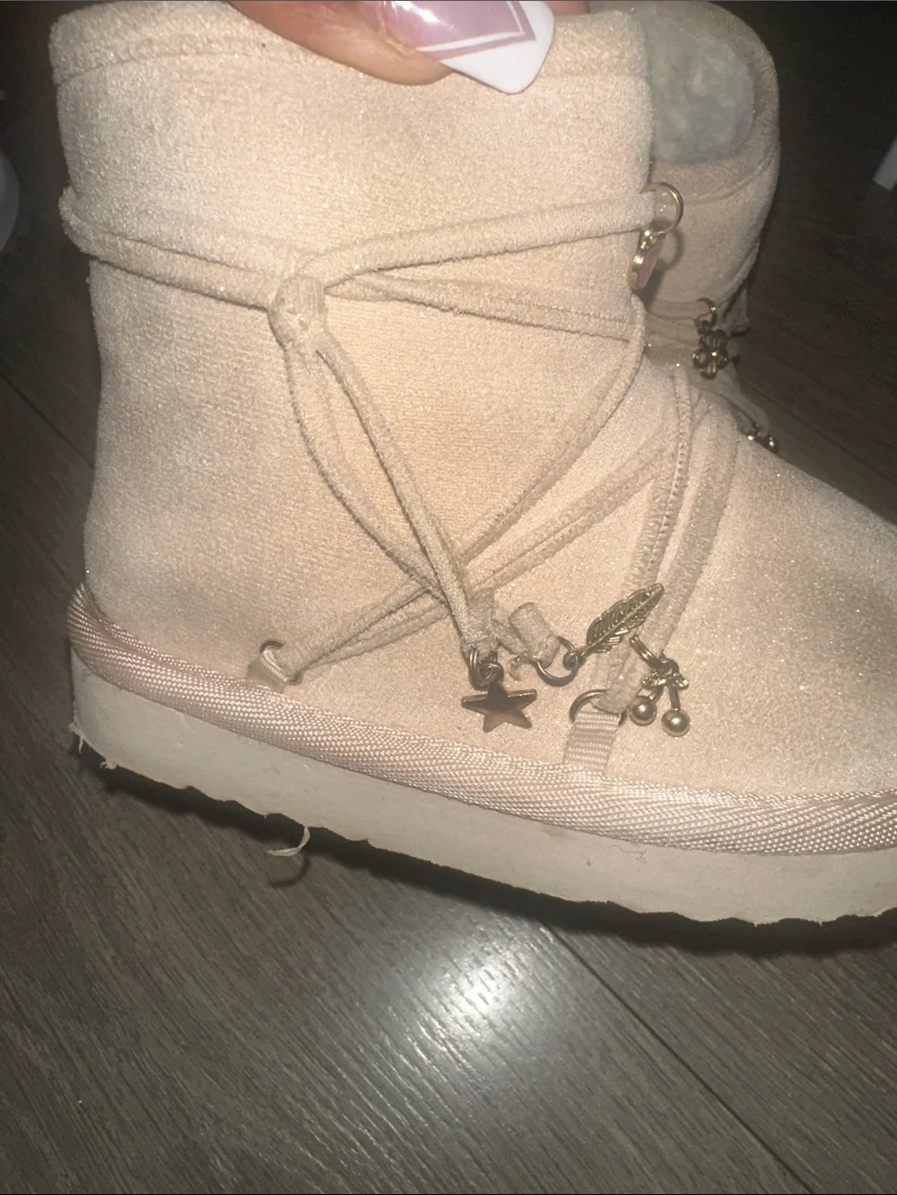 Steve Madden Kids Cozy Winter Boots - Blush Pink Faux Suede
